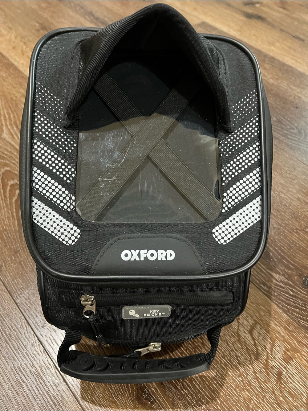 Oxford Q4R lifetime luggage Black Motorcycle Tail Bag with Reflective Logo - Picture 8 of 14